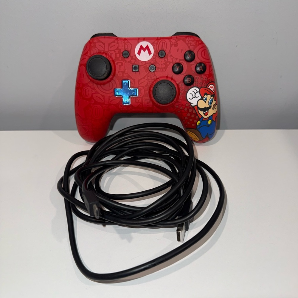 Mario Wired Nintendo Switch Controller
